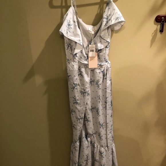 Wayf- The Claudia Ruffle Faux Wrap Gown - Picture 7 of 10